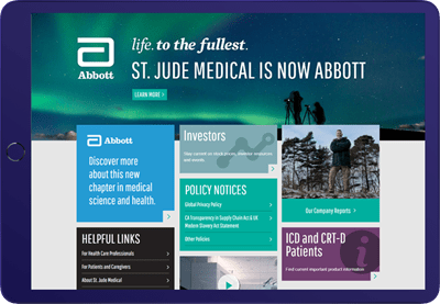 Saint Jude website on tablet