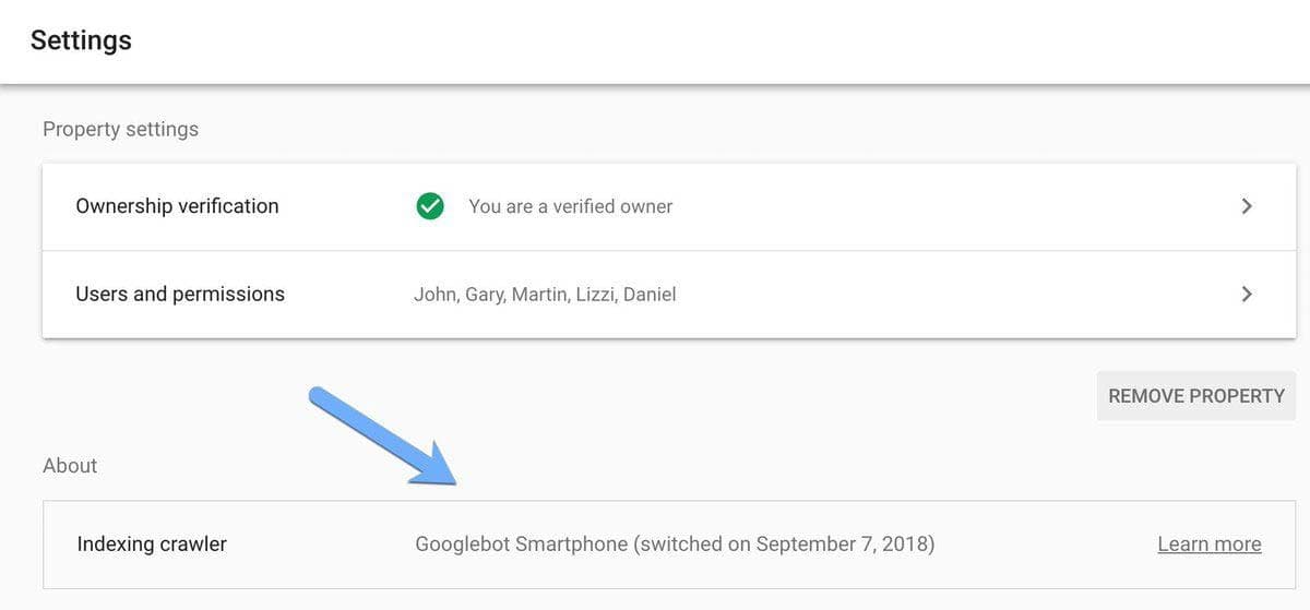 Indexing status in Google Search Console