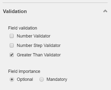 Sitecore Forms Editor Validation section