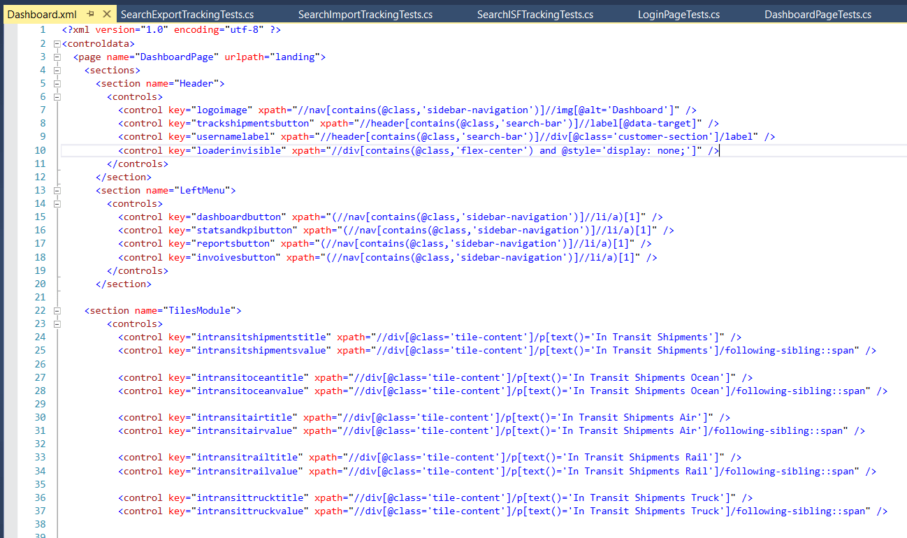Oshyn Framework XML screenshot