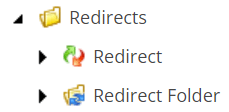 Redirect templates folders screenshot
