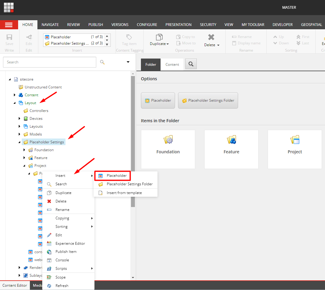 Create Placeholder in Sitecore