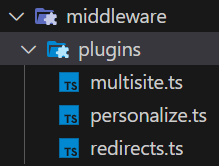 Middleware plugins directory screenshot