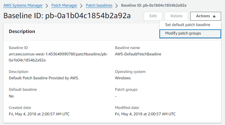 Modify patch groups