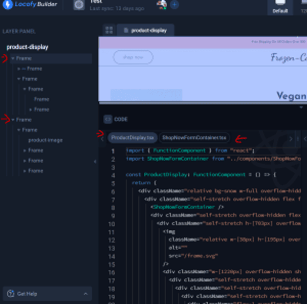 Frames to React components