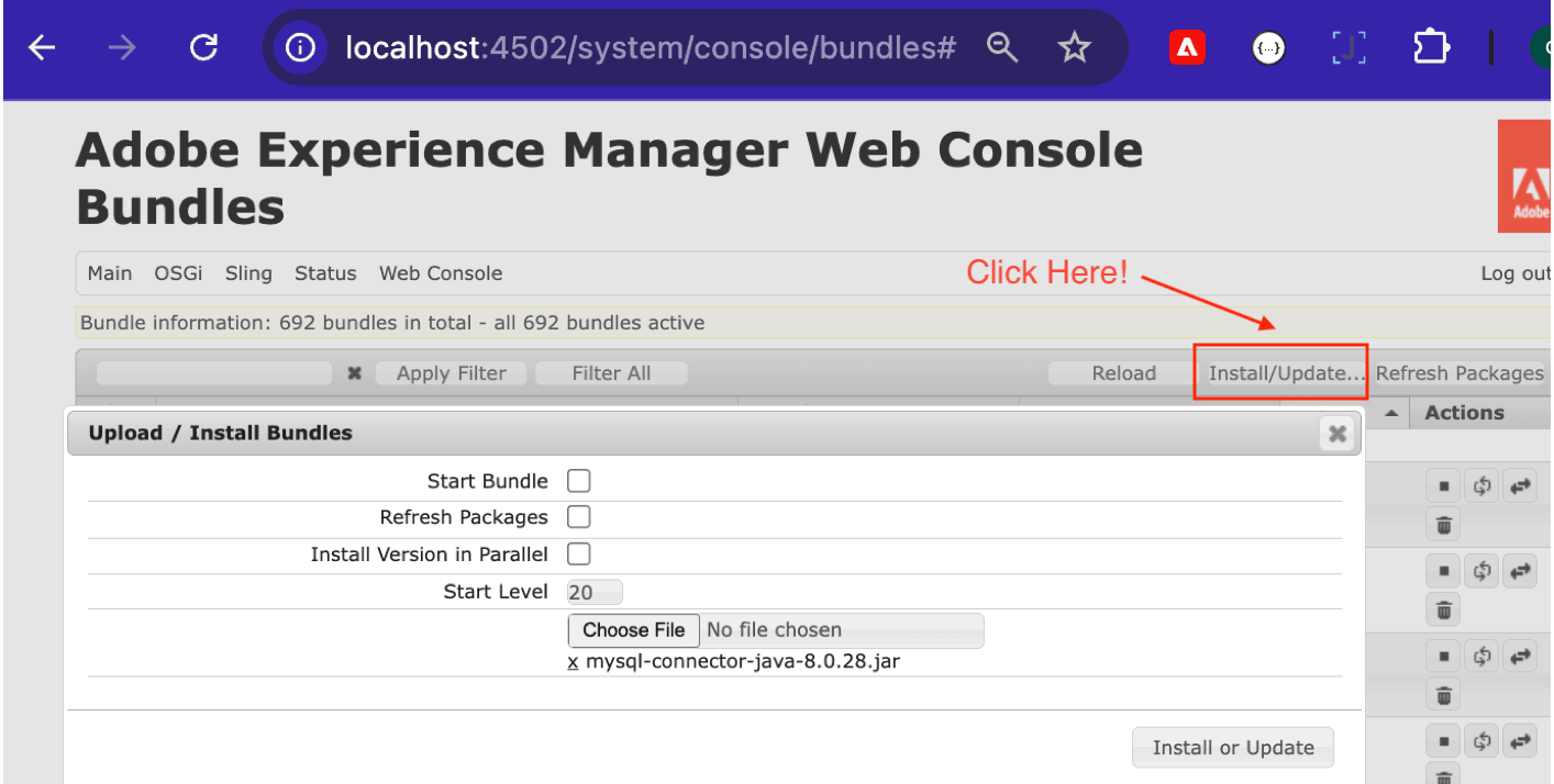 Install MySQL JDBC Driver