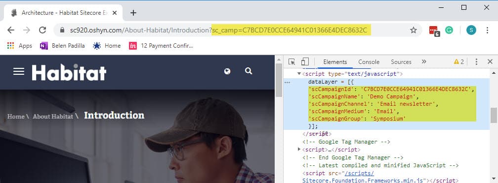 Website code inspected