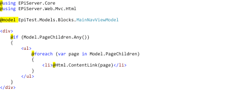 additional logic to populate the Custom Model code snippet