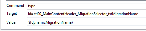 dynamicMigrationName variable