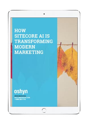 Sitecore AI ebook cover on iPad