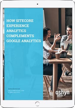 How Sitecore Experience Analytics Compliments Google Analytics ebook on iPad