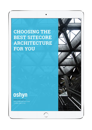 Choosing the Best Sitecore Architecture for You book cover on tablet
