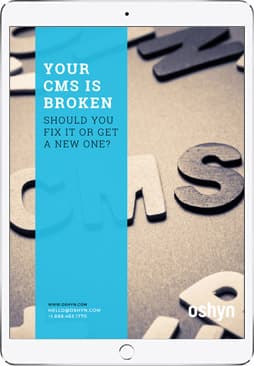 Your CMS is Broken ebook cover on iPad