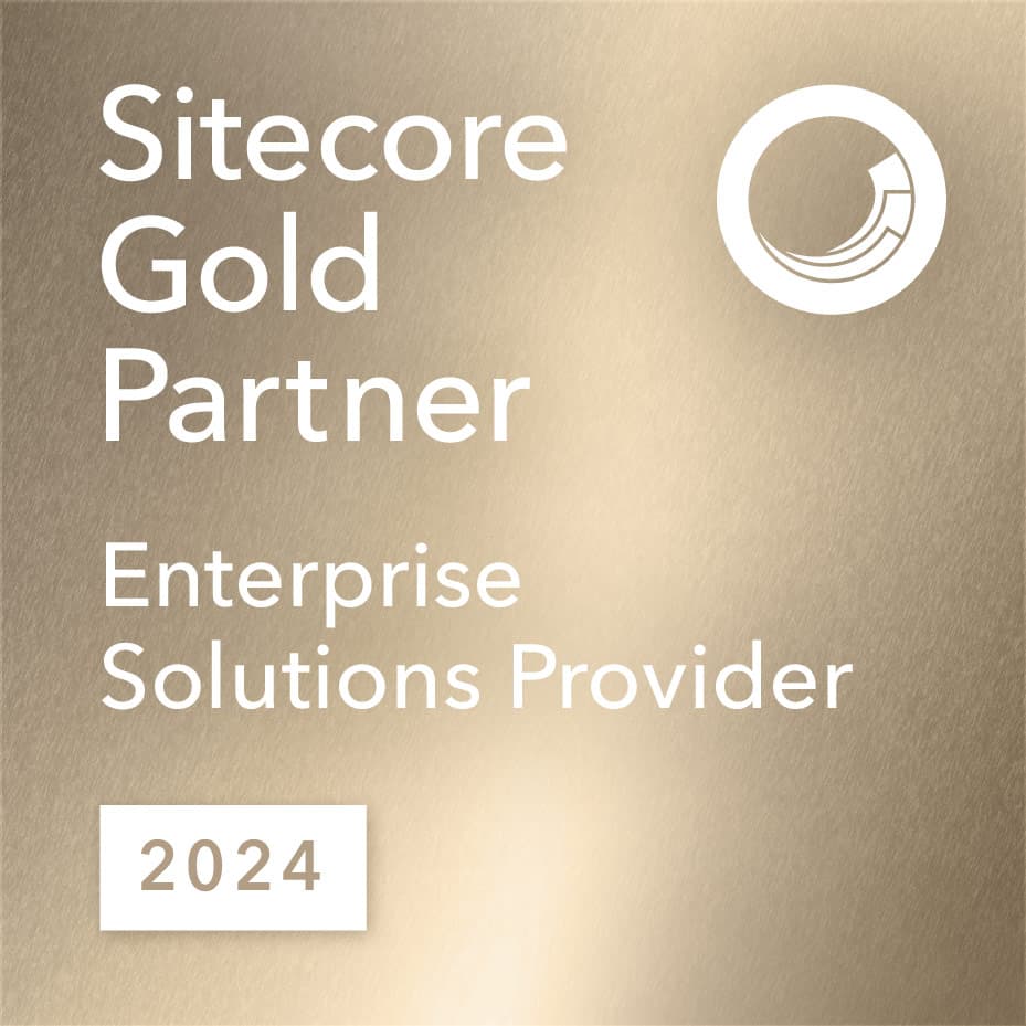 2023 Gold Sitecore Partner - Enterprise Solutions Provider badge