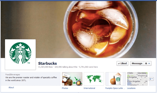 Starbuck's Facebook profile