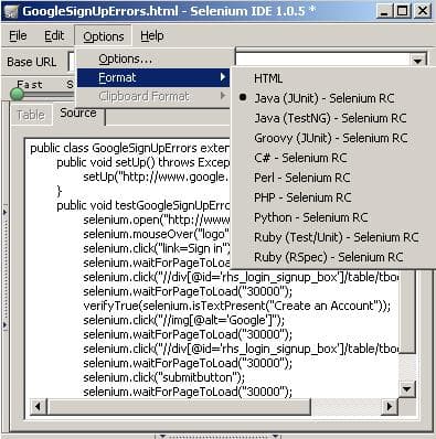 Test case in Java screenshot