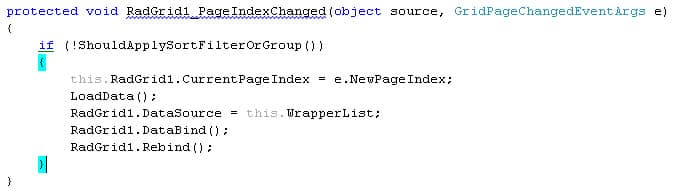 RadGrid1_PageIndexChanged function