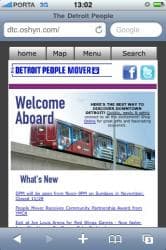 The Detroit People Mover mobile UI design