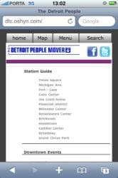 The Detroit People Mover mobile UI design