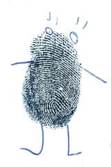 Fingerprint cartoon